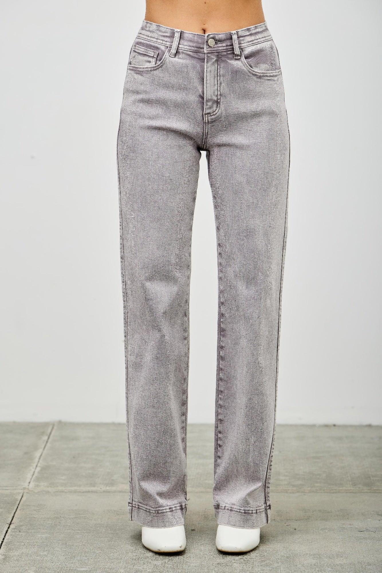 High Rise Slim Wide Straight | Mixtshop LLC