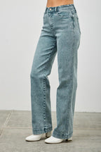 High Rise Slim Wide Straight | Mixtshop LLC