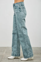High Rise Slim Wide Straight | Mixtshop LLC
