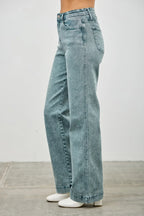 High Rise Slim Wide Straight | Mixtshop LLC