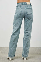 High Rise Slim Wide Straight | Mixtshop LLC