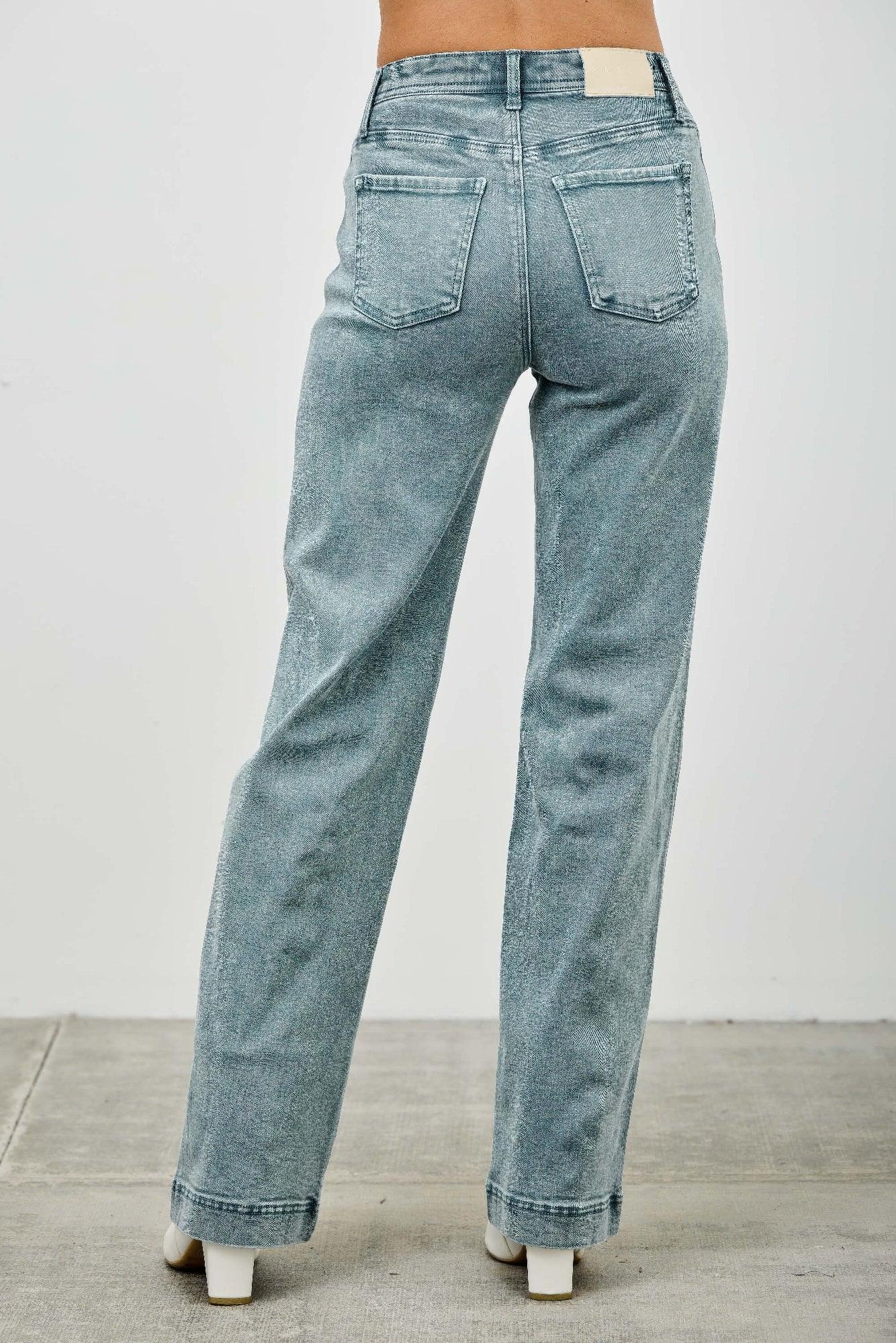 High Rise Slim Wide Straight | Mixtshop LLC