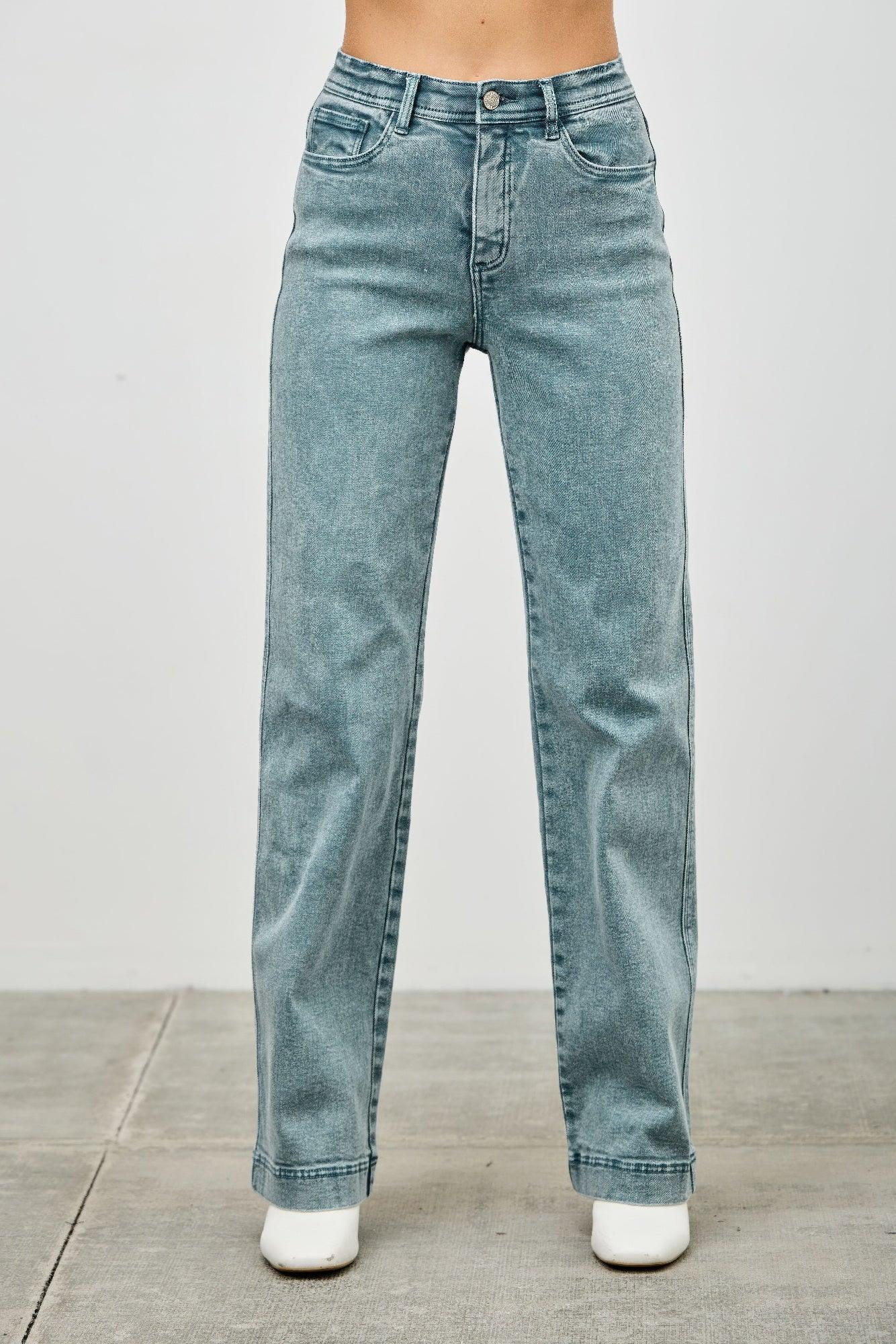 High Rise Slim Wide Straight | Mixtshop LLC