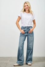 High Rise Double Pocket Wide Leg | Mixtshop LLC