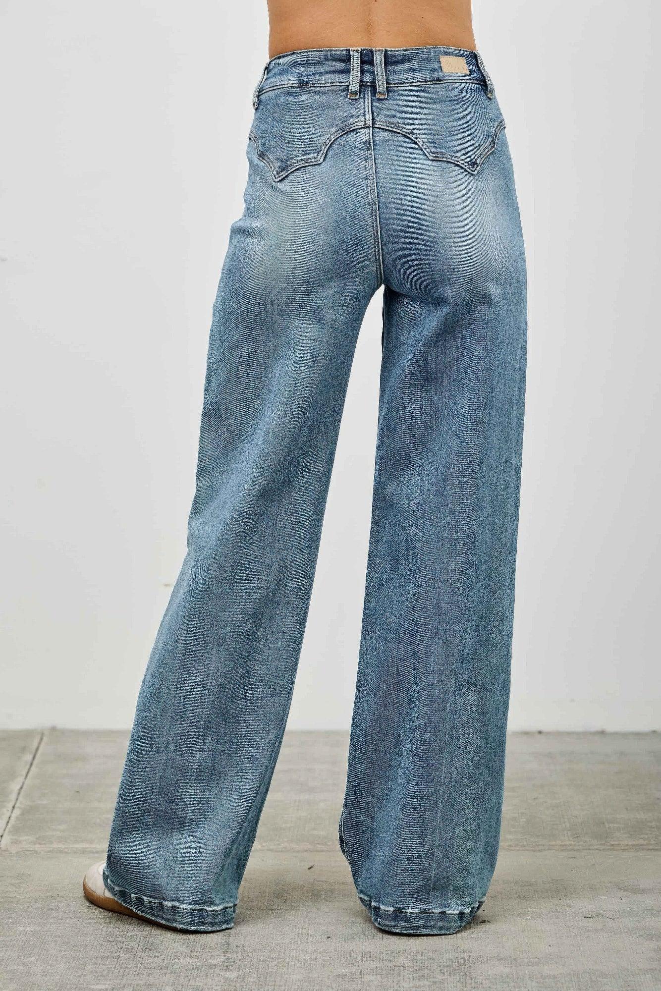 High Rise Double Pocket Wide Leg | Mixtshop LLC