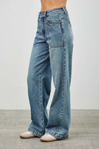 High Rise Double Pocket Wide Leg | Mixtshop LLC