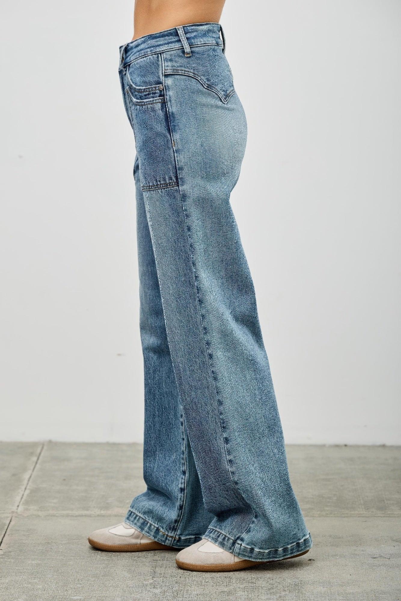 High Rise Double Pocket Wide Leg | Mixtshop LLC
