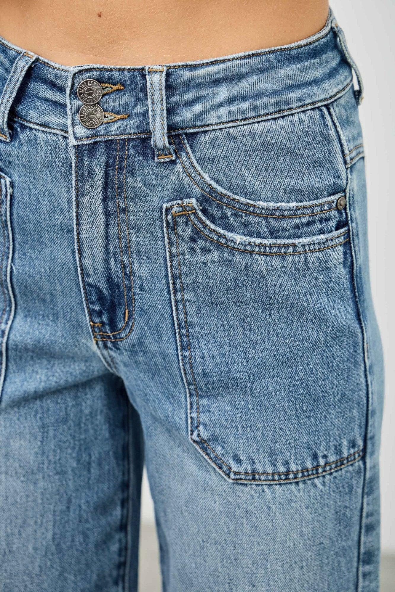 High Rise Double Pocket Wide Leg | Mixtshop LLC