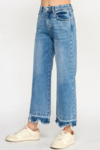 Tummy Control High Rise Crop Wide W/ Released Hem | Mixtshop LLC
