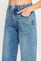 Tummy Control High Rise Crop Wide W/ Released Hem | Mixtshop LLC