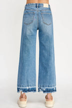 Tummy Control High Rise Crop Wide W/ Released Hem | Mixtshop LLC