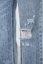 Mid Rise Relaxed Straight With Destroy | Mixtshop LLC