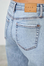 Mid Rise Relaxed Straight With Destroy | Mixtshop LLC