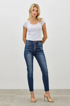 High Rise Ankle Skinny With Button Fly | Mixtshop LLC