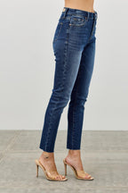 High Rise Ankle Skinny With Button Fly | Mixtshop LLC