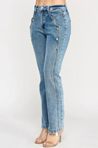 High Rise Dad Jean With Scallop Pocket | Mixtshop LLC