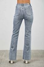 High Rise Kick Flare With Rhinestone | Mixtshop LLC