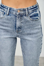 High Rise Kick Flare With Rhinestone | Mixtshop LLC