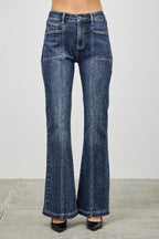 High Rise Boot Cut With Seam Detail | Mixtshop LLC