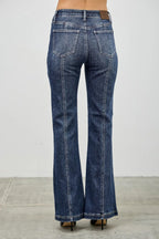 High Rise Boot Cut With Seam Detail | Mixtshop LLC