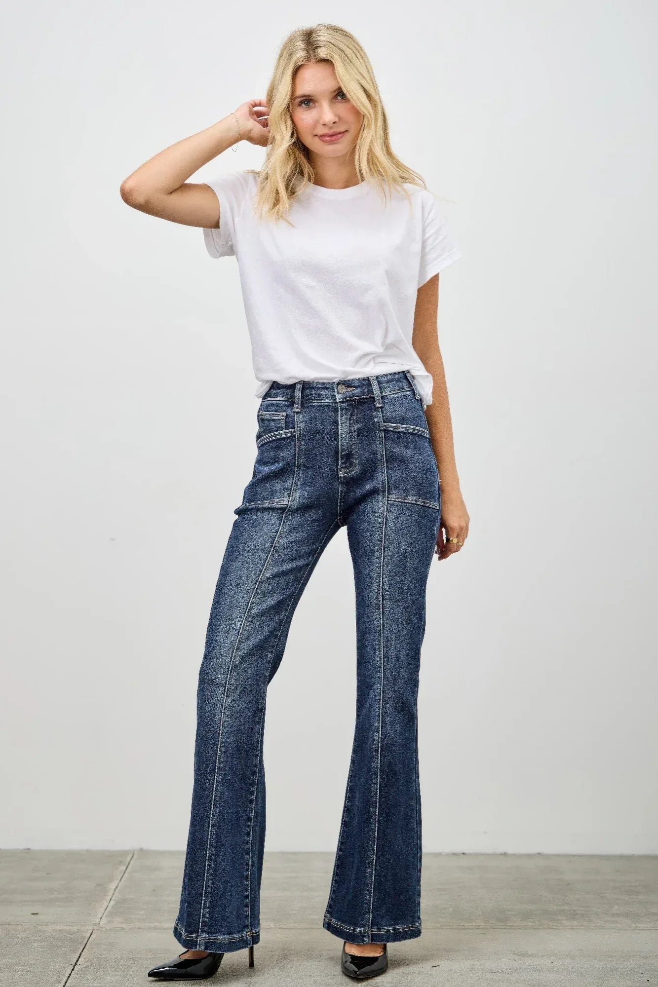 High Rise Boot Cut With Seam Detail | Mixtshop LLC