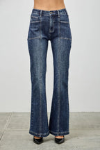 High Rise Boot Cut With Seam Detail | Mixtshop LLC