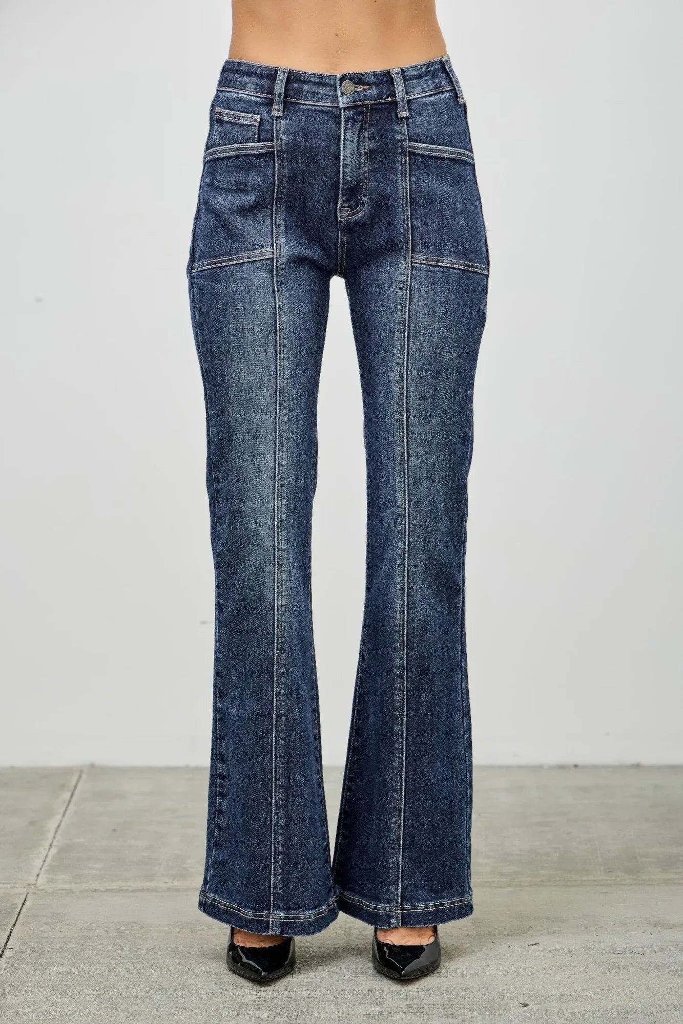 High Rise Boot Cut With Seam Detail | Mixtshop LLC