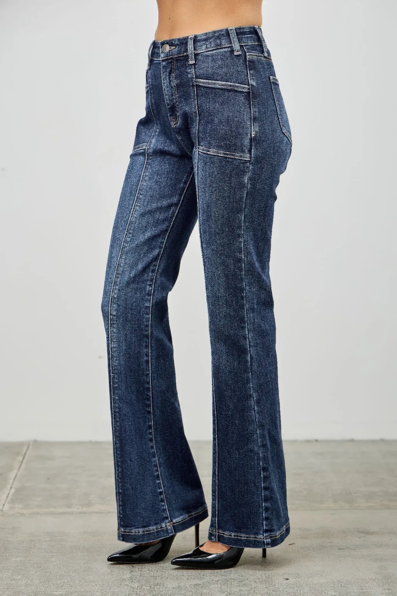 High Rise Boot Cut With Seam Detail | Mixtshop LLC