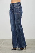 High Rise Boot Cut With Seam Detail | Mixtshop LLC