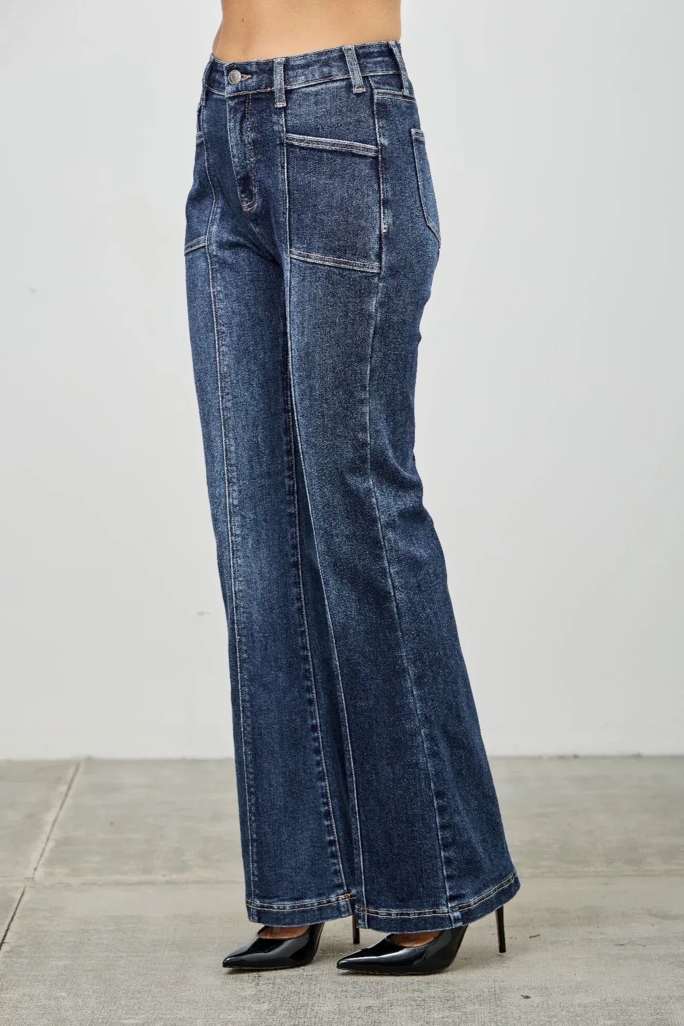 High Rise Boot Cut With Seam Detail | Mixtshop LLC