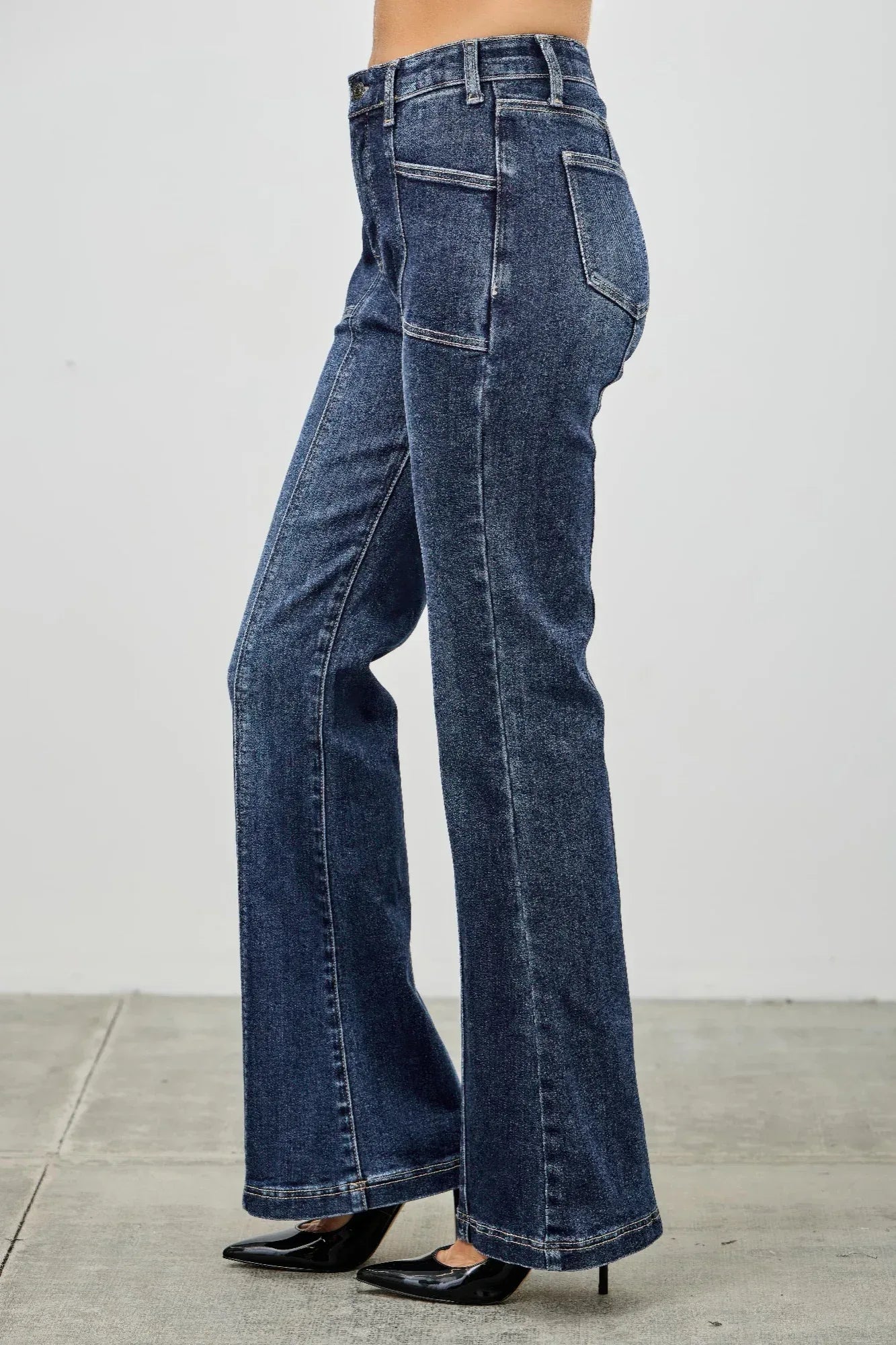 High Rise Boot Cut With Seam Detail | Mixtshop LLC