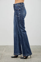 High Rise Boot Cut With Seam Detail | Mixtshop LLC
