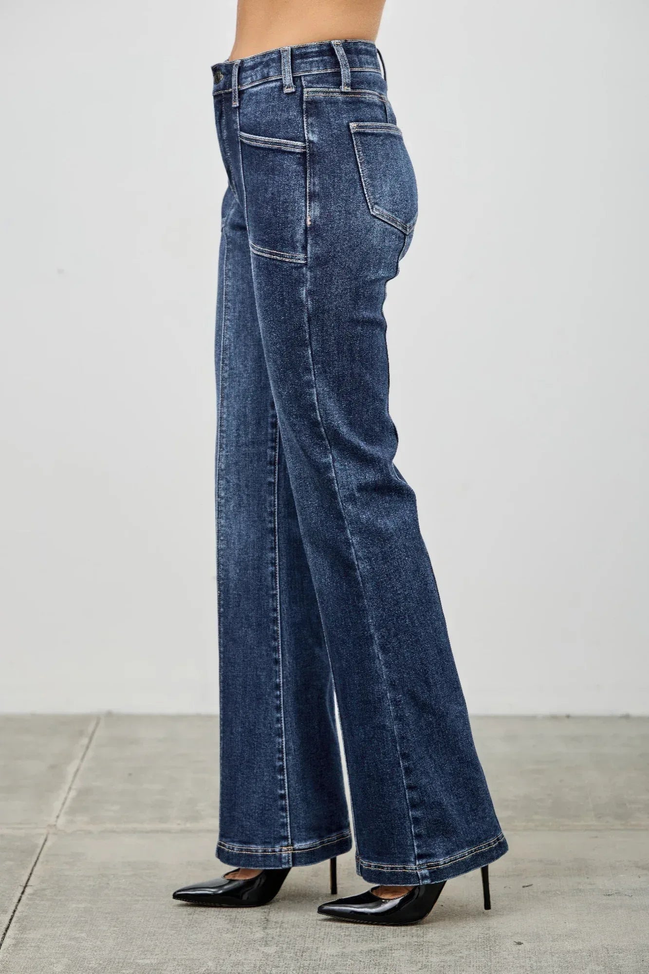 High Rise Boot Cut With Seam Detail | Mixtshop LLC