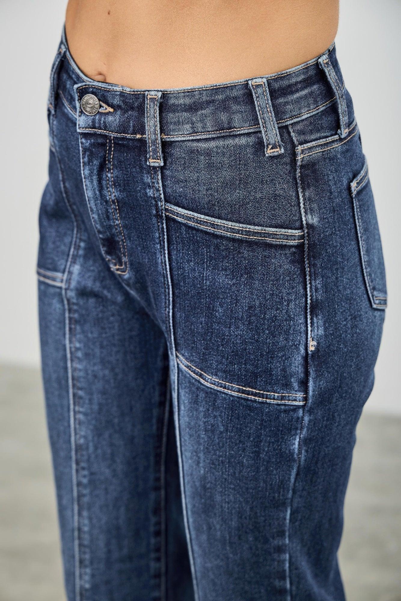 High Rise Boot Cut With Seam Detail | Mixtshop LLC