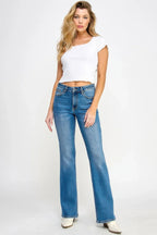 Tummy Control Mid Rise Skinny Bootcut | Mixtshop LLC