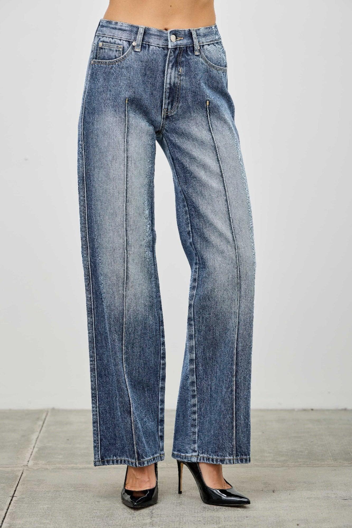 Mid Rise Straight With Pintuck | Mixtshop LLC