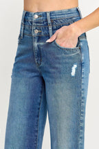 High Rise Double Waist Wide Leg | Mixtshop LLC