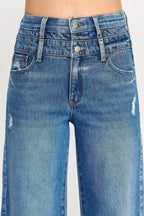 High Rise Double Waist Wide Leg | Mixtshop LLC