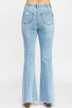 High Rise Flare With Seam Detail | Mixtshop LLC