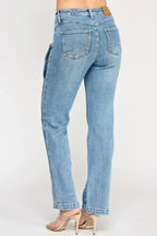 High Rise Dad Jean With Scallop Pocket | Mixtshop LLC