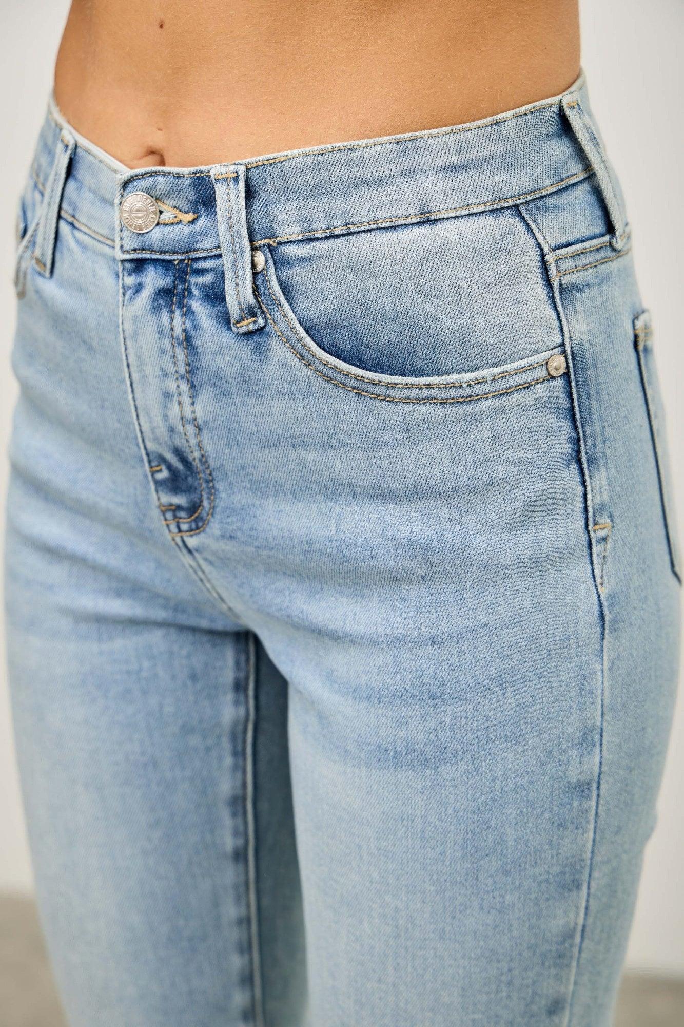 Mid Rise Flare With Released Hem | Mixtshop LLC