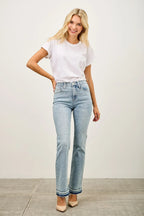 Mid Rise Flare With Released Hem | Mixtshop LLC