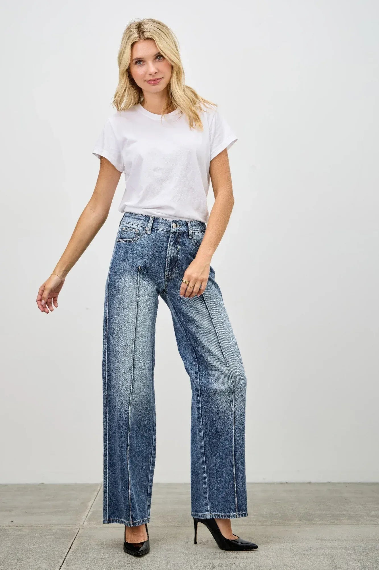 Mid Rise Straight With Pintuck | Mixtshop LLC