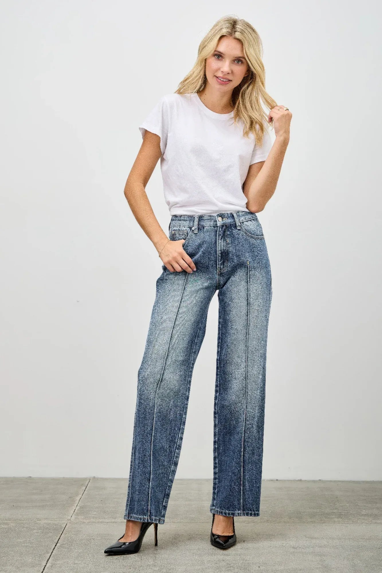 Mid Rise Straight With Pintuck | Mixtshop LLC