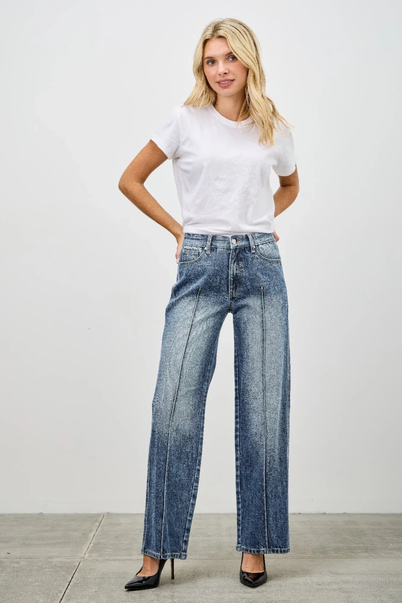 Mid Rise Straight With Pintuck | Mixtshop LLC