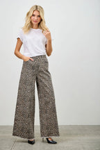 Leopard Super High Rise Wide Leg With Stretch | Mixtshop LLC