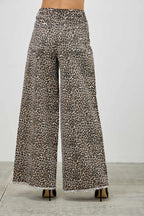 Leopard Super High Rise Wide Leg With Stretch | Mixtshop LLC