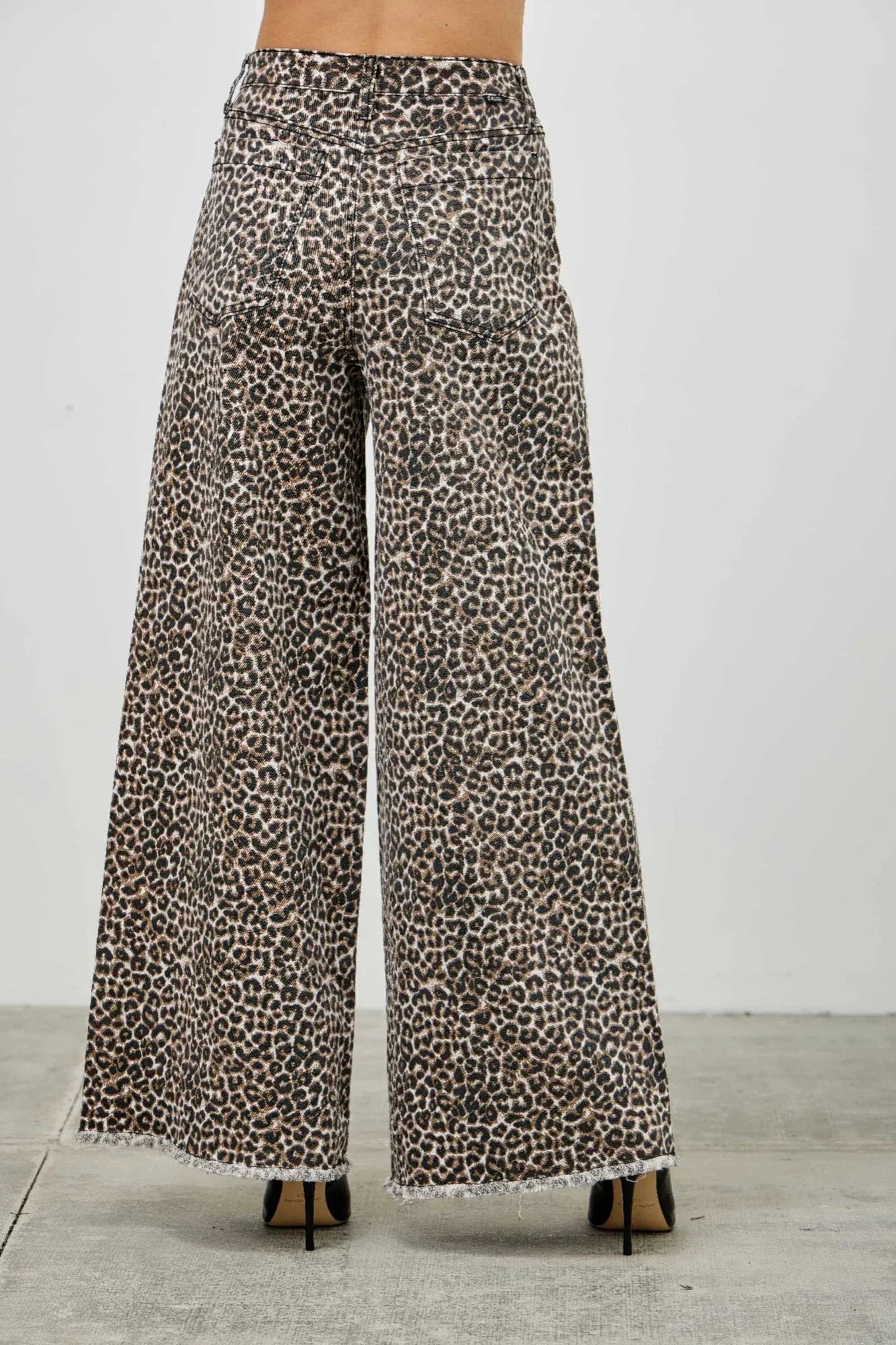 Leopard Super High Rise Wide Leg With Stretch | Mixtshop LLC