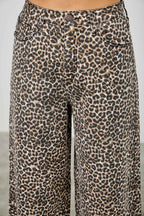 Leopard Super High Rise Wide Leg With Stretch | Mixtshop LLC