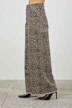 Leopard Super High Rise Wide Leg With Stretch | Mixtshop LLC